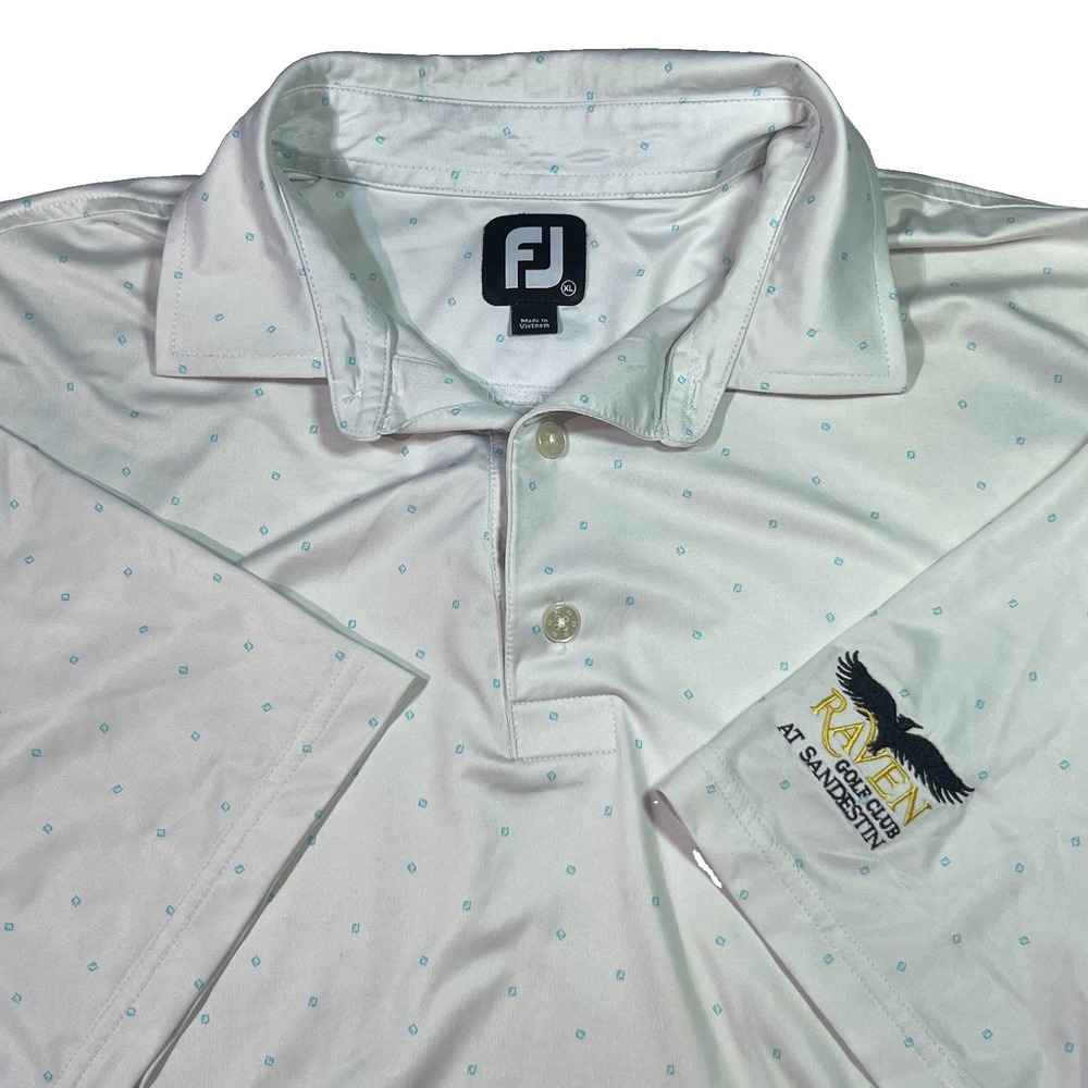 Footjoy Men's Golf Polo Raven Golf Club at Sandestin Size XL Nice Pattern EUC